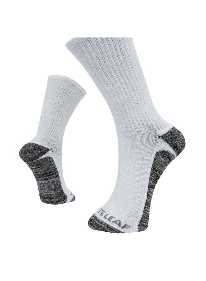 White Leaf Diabetic Medical Health Care Socks – Soft Cotton, Antibacterial, Seamless Design for Sensitive Feet & Improved Circulation – OEKO-TEX & ECAS Certified White- 1 Pack - Image 5